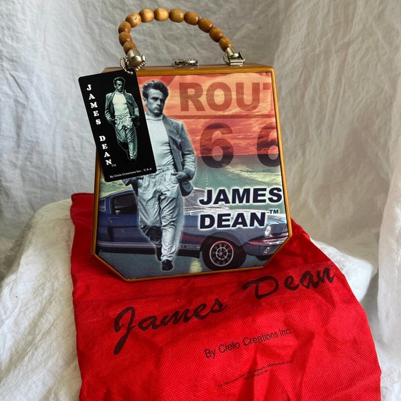 NWT James Dean Route 66 Wooden Purse - Picture 2 of 12
